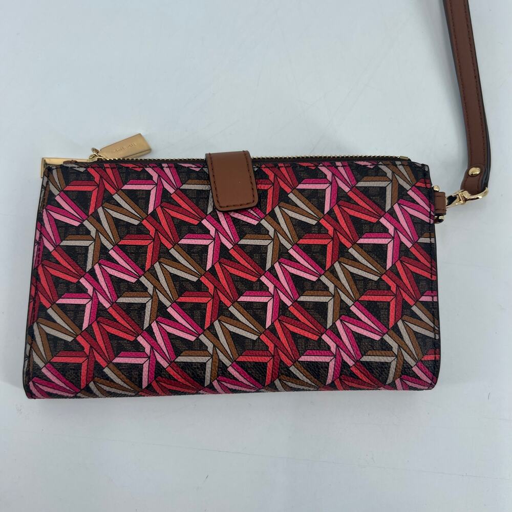 Michael Kors Sinclair Brown Multi Tote & matching Wallet limited edition pink - Picture 10 of 14